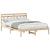 Cadru de pat cu headboard Maro 120 x 200 cm Lemn masiv de pin GartenMobel Dekor