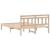 Cadru de pat cu headboard Maro 120 x 200 cm Lemn masiv de pin GartenMobel Dekor