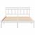 Cadru de pat cu headboard Alb 120 x 190 cm Lemn de brad GartenMobel Dekor