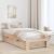 Cadru de pat cu sertar cu headboard cu depozitare Maro 100 x 200 cm Lemn de brad solid GartenMobel Dekor