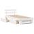 Cadru de pat cu sertar cu headboard cu depozitare Alb 100 x 200 cm Lemn de brad solid GartenMobel Dekor