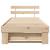 Cadru de pat cu sertar cu headboard cu depozitare Maro 80 x 200 cm Lemn de brad solid GartenMobel Dekor