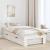 Cadru de pat cu sertar cu headboard cu depozitare Alb 80 x 200 cm Lemn de brad solid GartenMobel Dekor