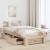 Cadru de pat cu sertar cu headboard cu depozitare Maro 90 x 190 cm Lemn de brad GartenMobel Dekor