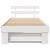 Cadru de pat cu sertar cu headboard cu depozitare Alb 90 x 190 cm Lemn de brad GartenMobel Dekor