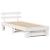 Cadru de pat cu sertar cu headboard cu depozitare Alb 75 x 190 cm Lemn de brad solid GartenMobel Dekor