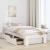 Cadru de pat cu sertar cu headboard cu depozitare Alb 75 x 190 cm Lemn de brad solid GartenMobel Dekor