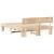 Cadru de pat cu headboard Maro 150 x 200 cm Lemn de brad solid GartenMobel Dekor