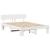 Cadru de pat cu headboard Alb 150 x 200 cm Lemn de brad solid GartenMobel Dekor