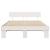 Cadru de pat cu headboard Alb 150 x 200 cm Lemn de brad solid GartenMobel Dekor