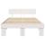 Cadru de pat cu headboard Alb 140 x 190 cm Lemn de brad solid GartenMobel Dekor