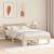 Cadru de pat cu headboard Maro 135 x 190 cm Lemn de brad solid GartenMobel Dekor
