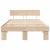 Cadru de pat cu headboard Maro 135 x 190 cm Lemn de brad solid GartenMobel Dekor