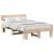 Cadru de pat cu headboard Maro 135 x 190 cm Lemn de brad solid GartenMobel Dekor