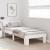 Cadru de pat cu headboard Alb 75 x 190 cm Lemn de brad solid GartenMobel Dekor