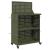 Cărucior pentru unelte Olivengrønn 65 x 35 x 111 cm Metal GartenMobel Dekor