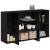 Bufet cu raft Stejar negru 120 x 30 x 75 cm Lemn compozit GartenMobel Dekor