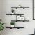 Rafturi bookshelf - set de 4 din lemn de stejar negru, 60x10x1.5 cm - realizate din lemn prelucrat GartenMobel Dekor