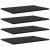 Placă Raft pentru Cărți 4 pcs Negru 100 x 40 x 1.5cm PAL GartenMobel Dekor