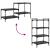 Placă Raft pentru Cărți 4 pcs Negru 100 x 40 x 1.5cm PAL GartenMobel Dekor
