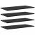 Placă Raft pentru Cărți 4 pcs Negru 100 x 40 x 1.5cm PAL GartenMobel Dekor