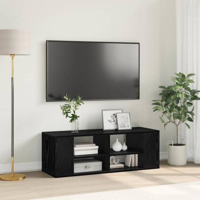 Cabinet TV cu raft Stejar negru 102 x 35 x 35 cm Lemn compozit GartenMobel Dekor