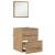 Dulap de Baie Stejar artisanal 41 x 38.5 x 48 cm Lemn compozit GartenMobel Dekor