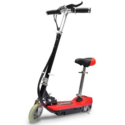 Trotinetă electrică cu șa, roșu, 120 W GartenMobel Dekor