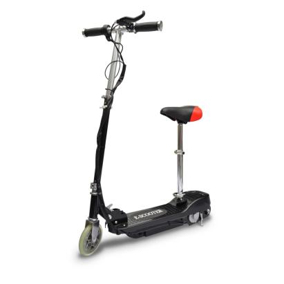 Trotinetă electrică cu șa, negru, 120 W GartenMobel Dekor