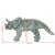 Jucărie din pluș dinozaur Triceratops în picioare, verde, XXL GartenMobel Dekor
