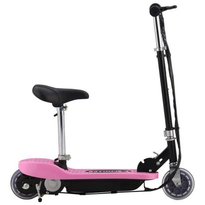 Trotinetă electrică cu șa, roz, 120 W GartenMobel Dekor