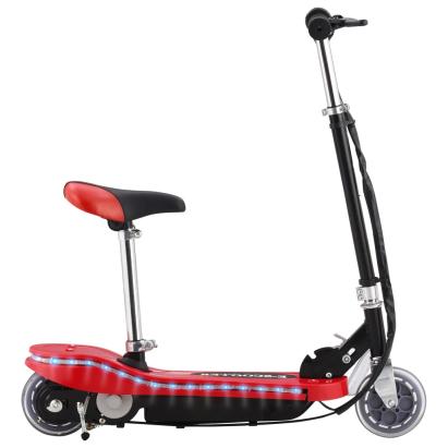 Trotinetă electrică cu șa și LED-uri, roșu, 120 W GartenMobel Dekor
