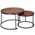 Set 2 mese pentru cafea suprapozabile, cadru otel, 70x70x47 cm si 50x50x40 cm, maro Household NewTrend