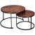 Set 2 mese pentru cafea suprapozabile, cadru otel, 70x70x47 cm si 50x50x40 cm, maro Household NewTrend