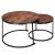 Set 2 mese pentru cafea suprapozabile, cadru otel, 70x70x47 cm si 50x50x40 cm, maro Household NewTrend