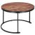 Set 2 mese pentru cafea suprapozabile, cadru otel, 70x70x47 cm si 50x50x40 cm, maro Household NewTrend