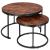 Set 2 mese pentru cafea suprapozabile, cadru otel, 70x70x47 cm si 50x50x40 cm, maro Household NewTrend