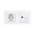Priza dubla Livolo cu rama din sticla 1 priza Schuko+TV/internet SmartElectro IntelligentHouse