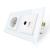 Priza dubla Livolo cu rama din sticla 1 priza Schuko+TV/internet SmartElectro IntelligentHouse