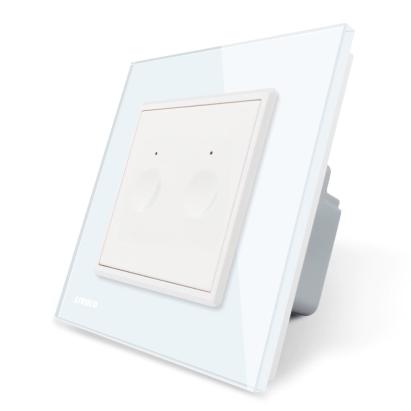 Intrerupator dublu wireless cu touch Livolo din sticla, Serie noua SmartElectro IntelligentHouse