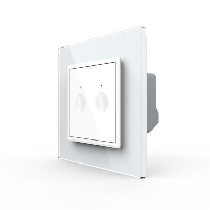 Intrerupator dublu cu touch Livolo din sticla, Serie noua SmartElectro IntelligentHouse