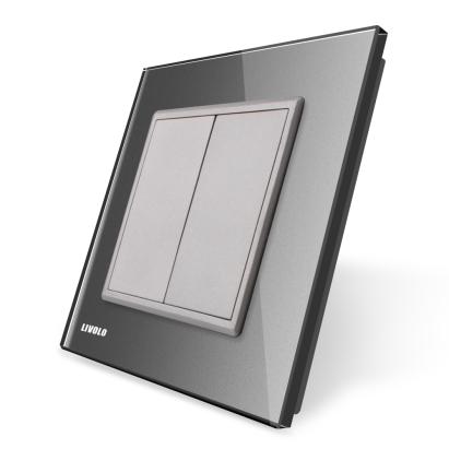Priza blank/goala Livolo cu rama din sticla SmartElectro IntelligentHouse