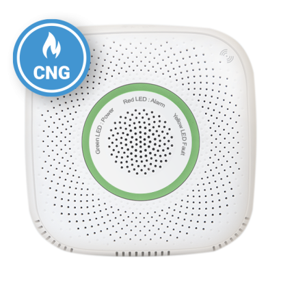 Senzor detector de gaz natural comprimat Shelly Gas CNG, Wireless, Alarma 70 dB, Notificari aplicatie SmartElectro IntelligentHouse