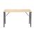 Masa de gradina cu cadru metalic si blat din lemn impregnat, 120x60x71 cm, natur Household NewTrend