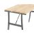 Masa de gradina cu cadru metalic si blat din lemn impregnat, 120x60x71 cm, natur Household NewTrend