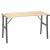 Masa de gradina cu cadru metalic si blat din lemn impregnat, 120x60x71 cm, natur Household NewTrend