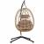 Leagan tip cuib suspendat, cu perna, cadru metalic si cos PE, 103x95x185 cm, maro Household NewTrend