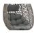 Leagan tip cuib suspendat, cu perna, cadru metalic si cos PE, 103x95x185 cm, gri Household NewTrend