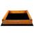 Ladita nisip din lemn 120x120 cm, cu margini rotunjite, maro natur Household NewTrend