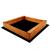 Ladita nisip din lemn 120x120 cm, cu margini rotunjite, maro natur Household NewTrend